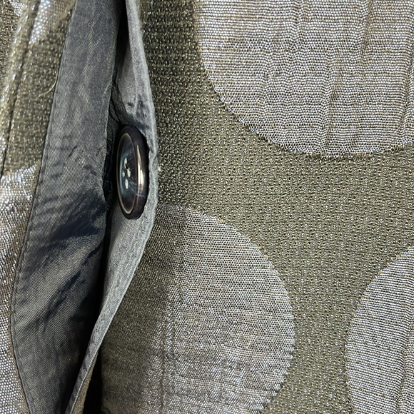 Helene Berman NWOT women’s Collarless Coat/Jacket  black/blue shimmered Dots 8/M - Picture 8 of 8